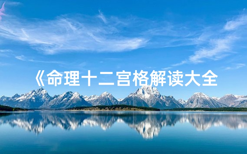 《命理十二宫格解读大全：揭秘命运奥秘指南》