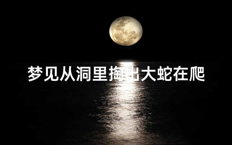 梦见从洞里掏出大蛇在爬(梦见从洞里掏出大蛇在爬动)