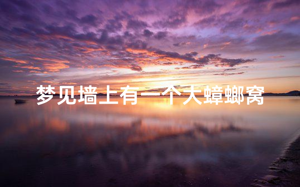 梦见墙上有一个大蟑螂窝_梦见墙角有蟑螂