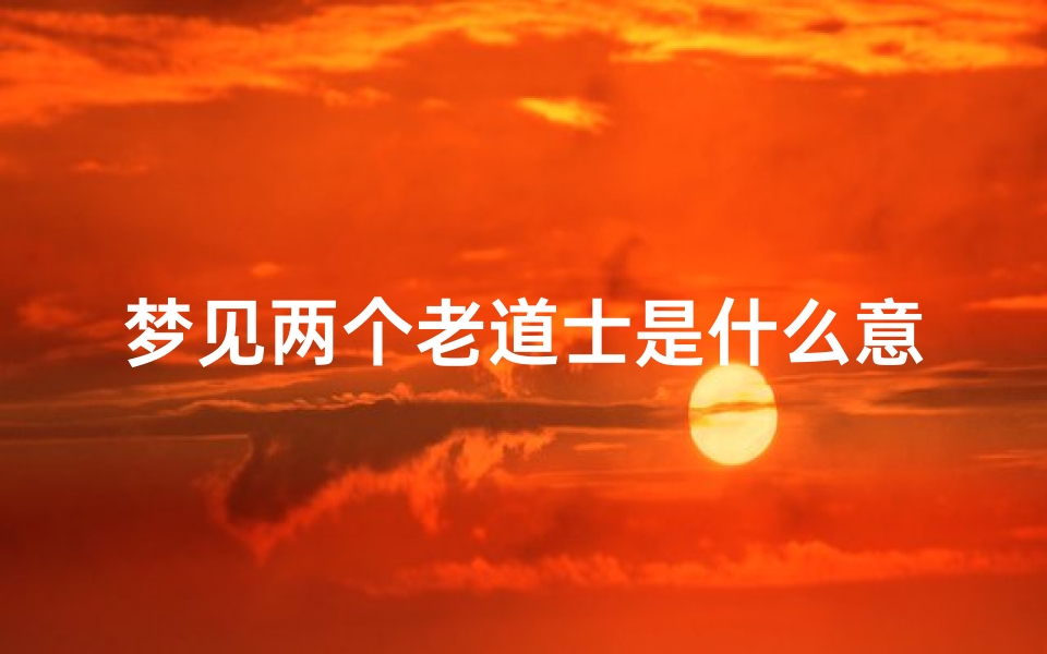 梦见两个老道士是什么意思、梦见两个老道士是什么意思周公解梦