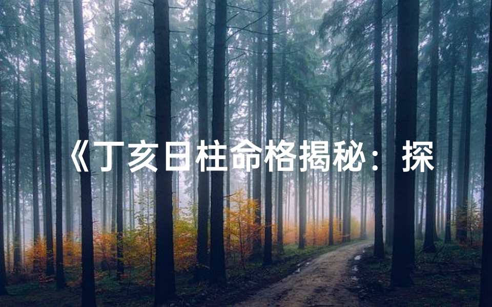 《丁亥日柱命格揭秘：探寻独特命运之谜》