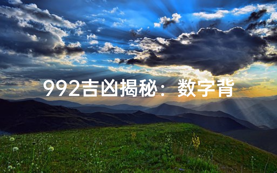 992吉凶揭秘：数字背后的运势秘密