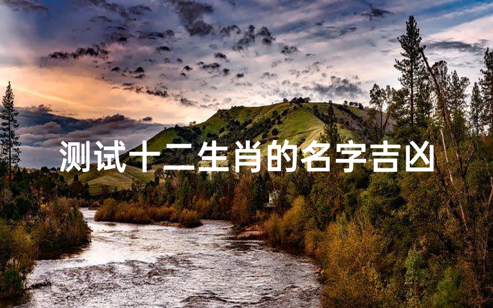 测试十二生肖的名字吉凶,生肖名字算命