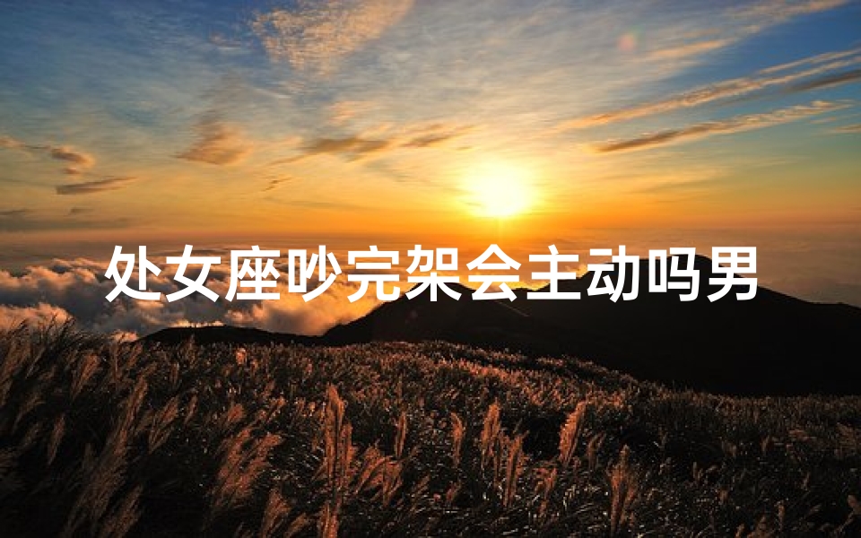 处女座吵完架会主动吗男生