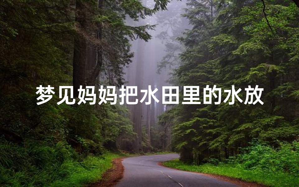 梦见妈妈把水田里的水放了-梦见把田里水放干了是什么意思