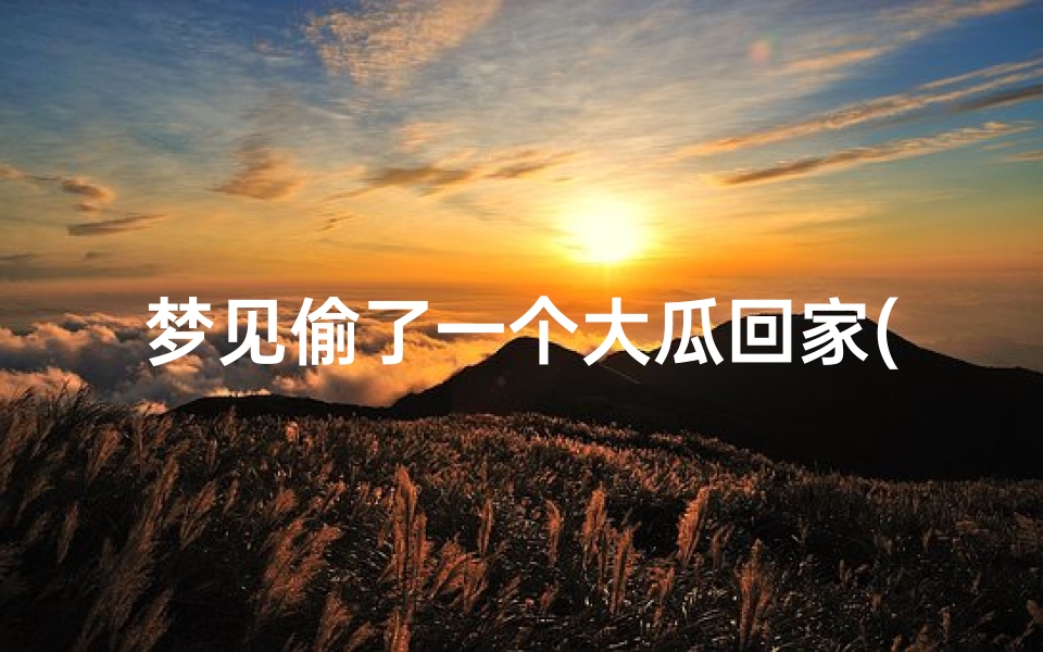 梦见偷了一个大瓜回家(梦见偷方瓜)