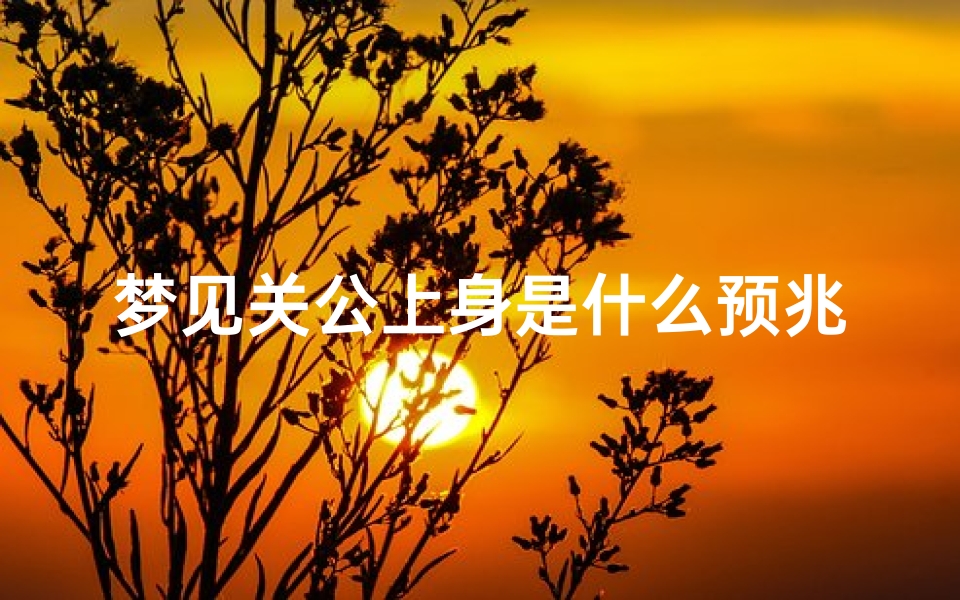 梦见关公上身是什么预兆—梦见关公上身是什么预兆解梦