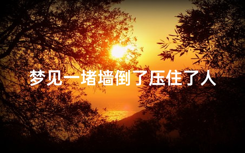 梦见一堵墙倒了压住了人(梦见墙倒了压到人是什么意思)