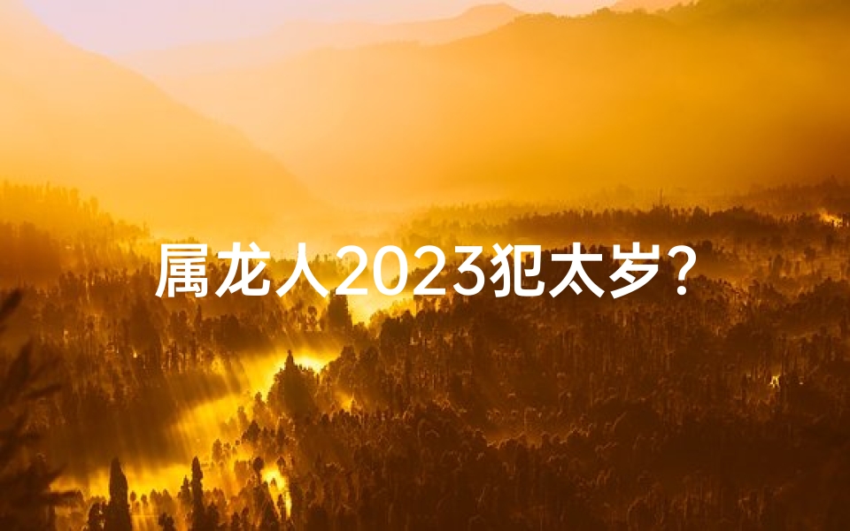 属龙人2023犯太岁？运势揭秘