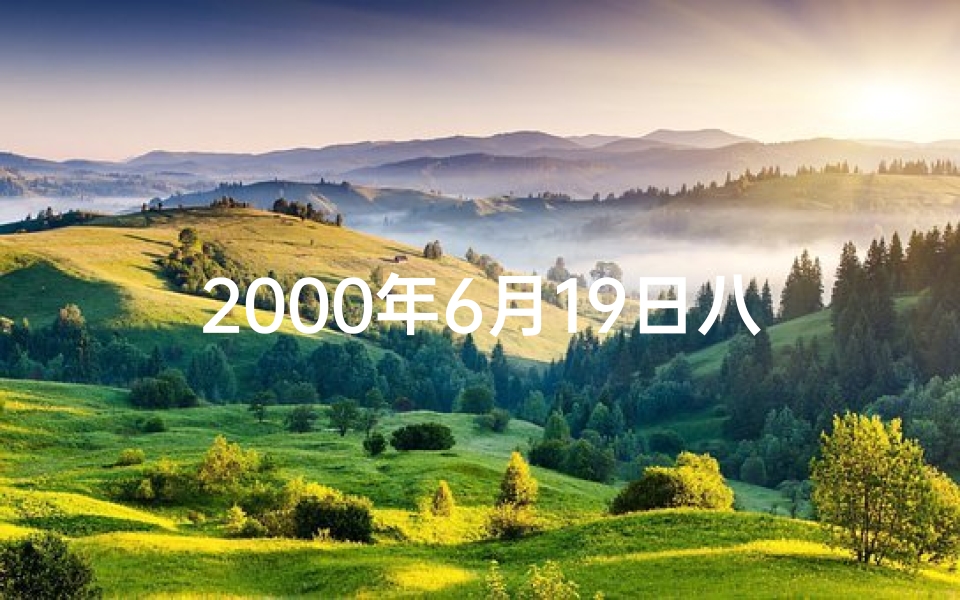 2000年6月19日八字;2000年6月19日命格：揭秘神秘命运转折点