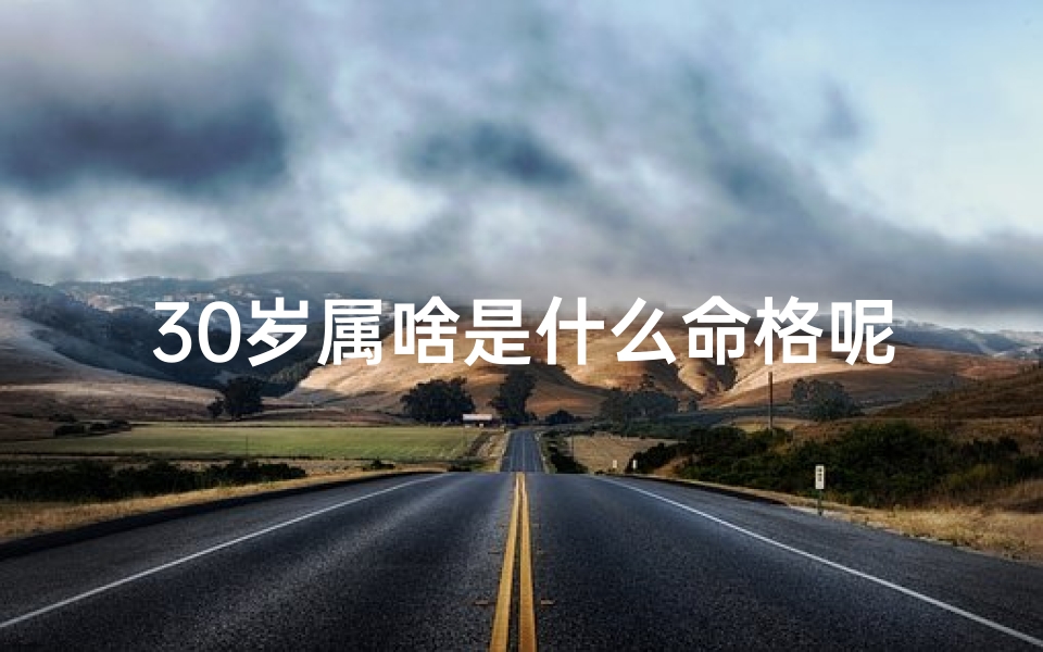 30岁属啥是什么命格呢—30岁属啥命格揭秘：揭秘你的命运密码