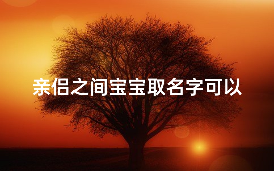 亲侣之间宝宝取名字可以吗-亲侣名称