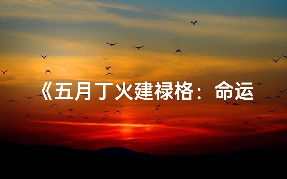 《五月丁火建禄格：命运之光闪耀人生》