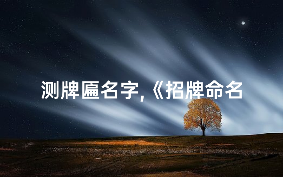 测牌匾名字,《招牌命名大揭秘：一测便知吉凶好坏》