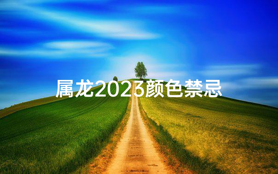 属龙2023颜色禁忌