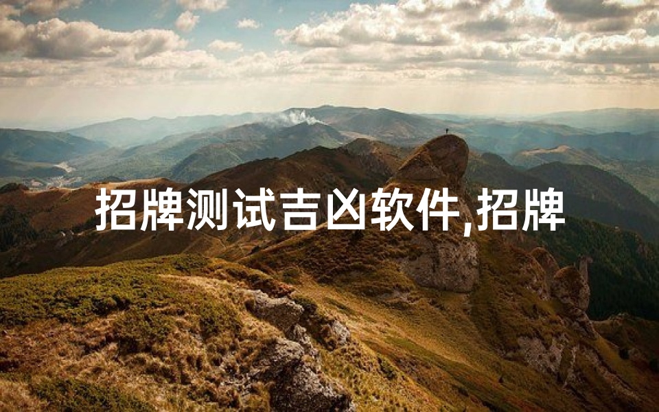 招牌测试吉凶软件,招牌测试吉凶，一扫便知运势