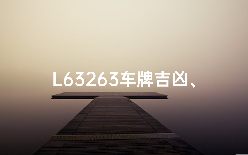 L63263车牌吉凶、车牌7636号码测吉凶
