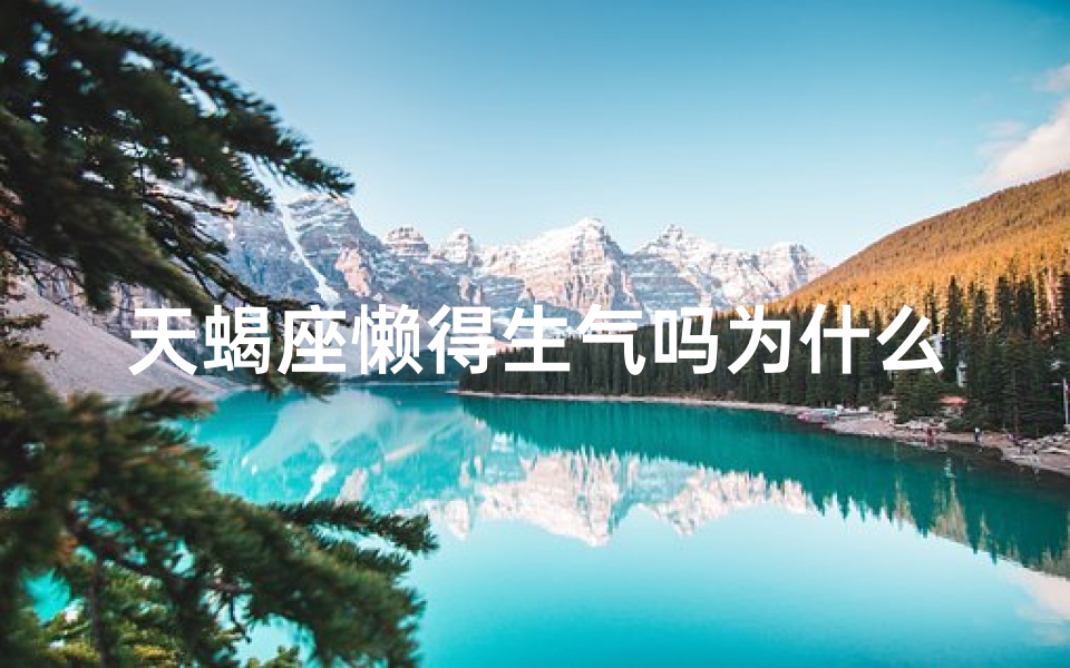 天蝎座懒得生气吗为什么不说话,天蝎为何不常怒：懒于生气之谜