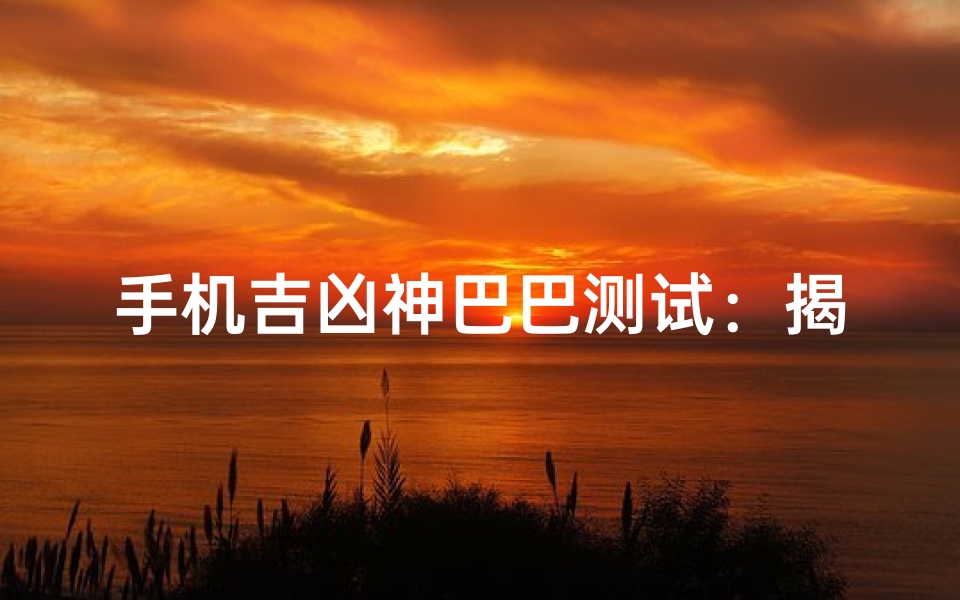 手机吉凶神巴巴测试：揭秘运势，一测便知