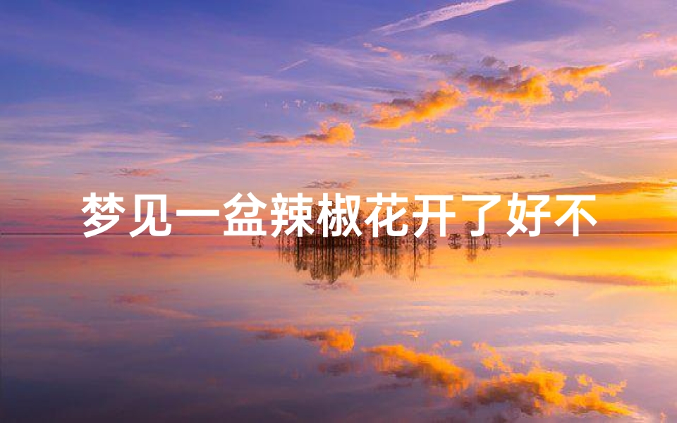梦见一盆辣椒花开了好不好、梦见一盆辣椒花开了好不好周公解梦