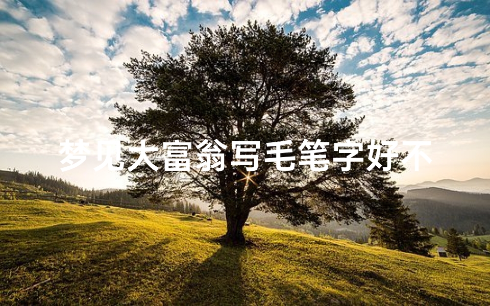 梦见大富翁写毛笔字好不好_梦见大富翁写毛笔字好不好看