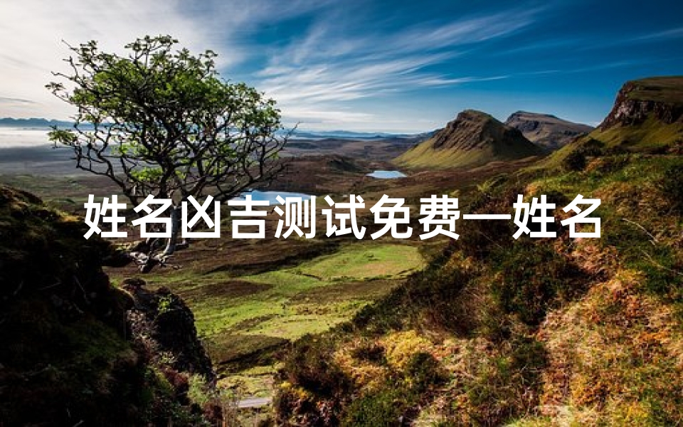 姓名凶吉测试免费—姓名测试吉凶星秀：揭秘命运奥秘，掌握人生运势