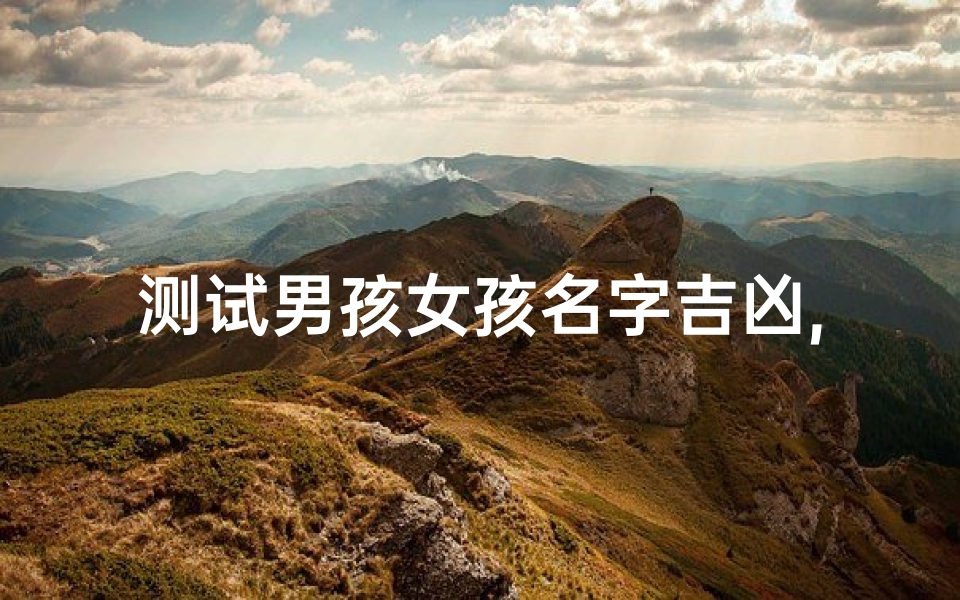 测试男孩女孩名字吉凶,《男孩女孩名字吉凶测试：揭秘命名奥秘》