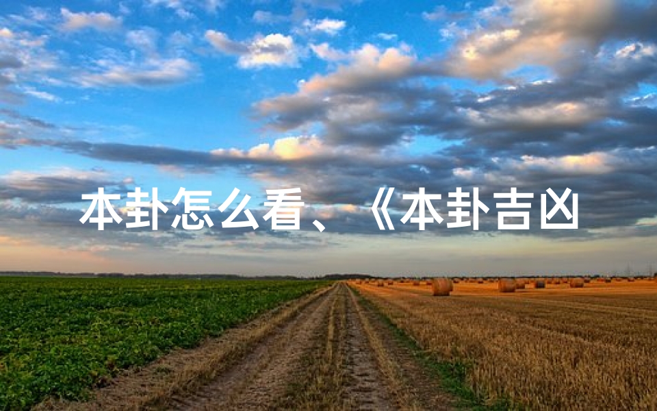 本卦怎么看、《本卦吉凶速判秘法解析》