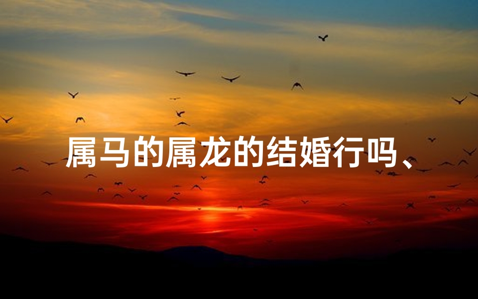 属马的属龙的结婚行吗、属马属龙合婚吗