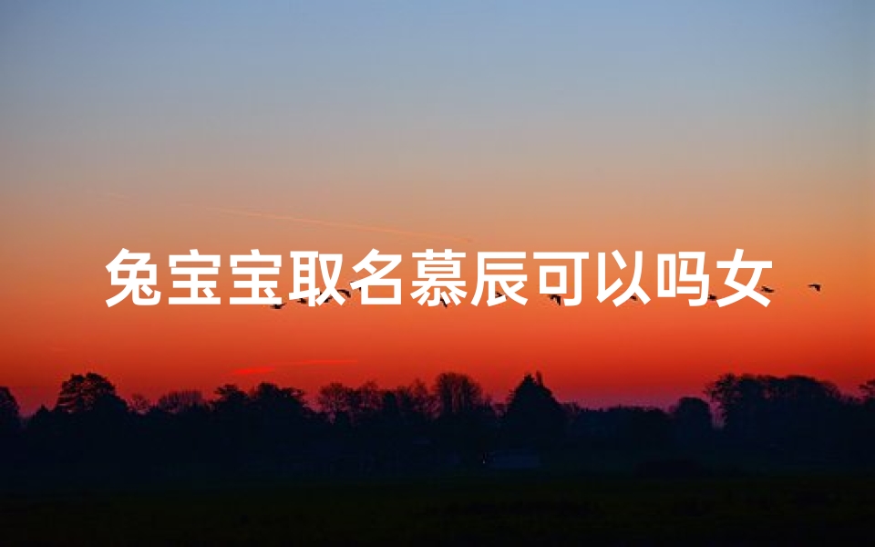 兔宝宝取名慕辰可以吗女孩(兔宝宝慕辰：萌动春日，萌宝降临记)