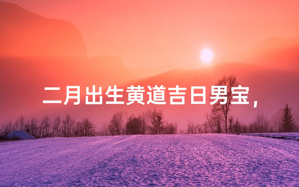 二月出生黄道吉日男宝，喜庆降临好运连连