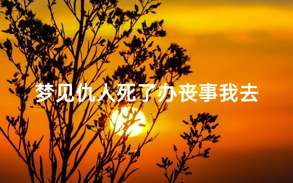 梦见仇人死了办丧事我去闹—梦见仇人家死人出殡了