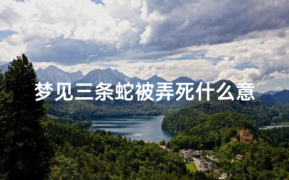 梦见三条蛇被弄死什么意思,梦到三条蛇被杀死了