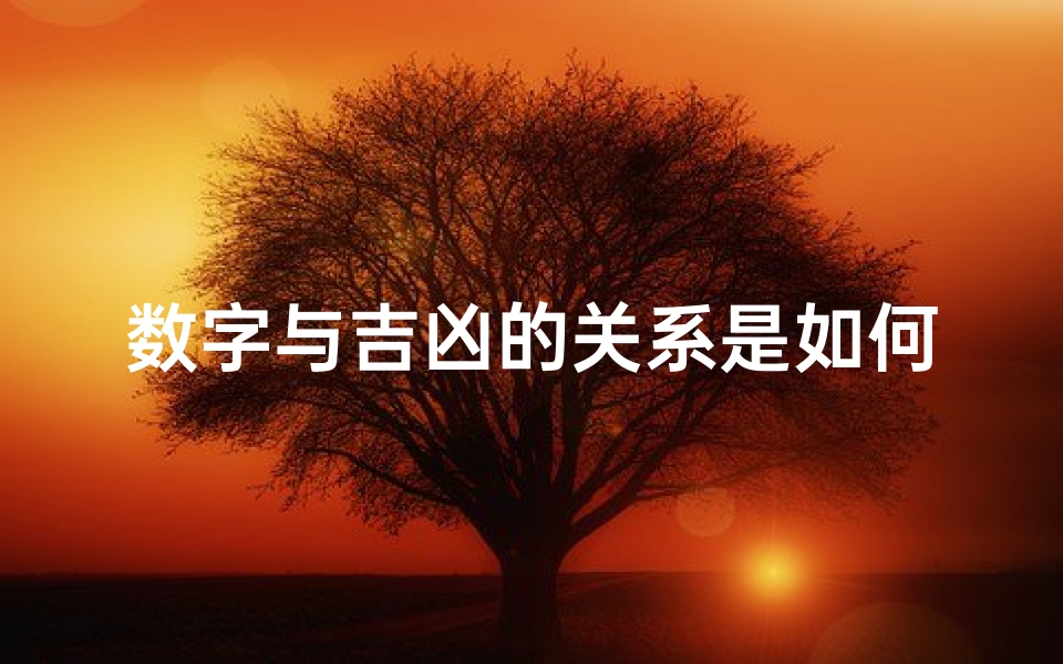数字与吉凶的关系是如何产生的_数字吉凶的依据
